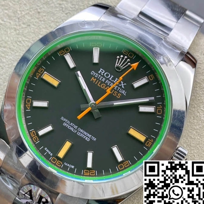 116400GV Dial Rolex Factory AR Black Milgauss 0510